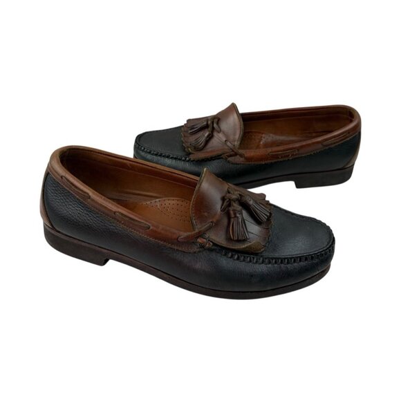 *Allen Edmonds Nashua Loafers Mens 13D Leather Black Brown Kiltie Tassle Luxury main image 6